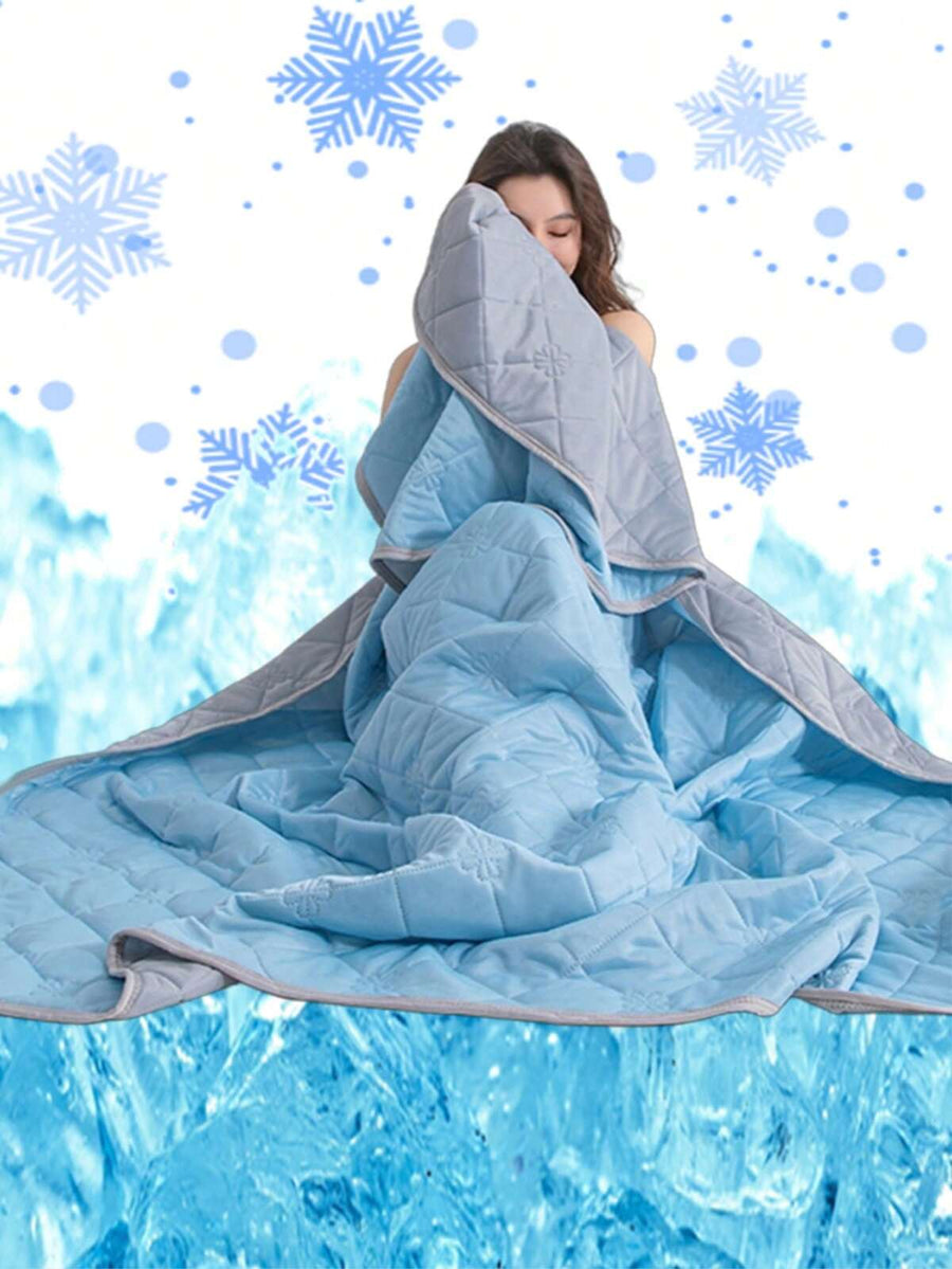 1pc Cooling Blanket, Suitable For Hot Sleepers, Lightweight Cooling Blanket, Large Size For Summer, Absorb Heat To Keep Adults Cool, Soft & Breathable Silk-Like Smooth Material
