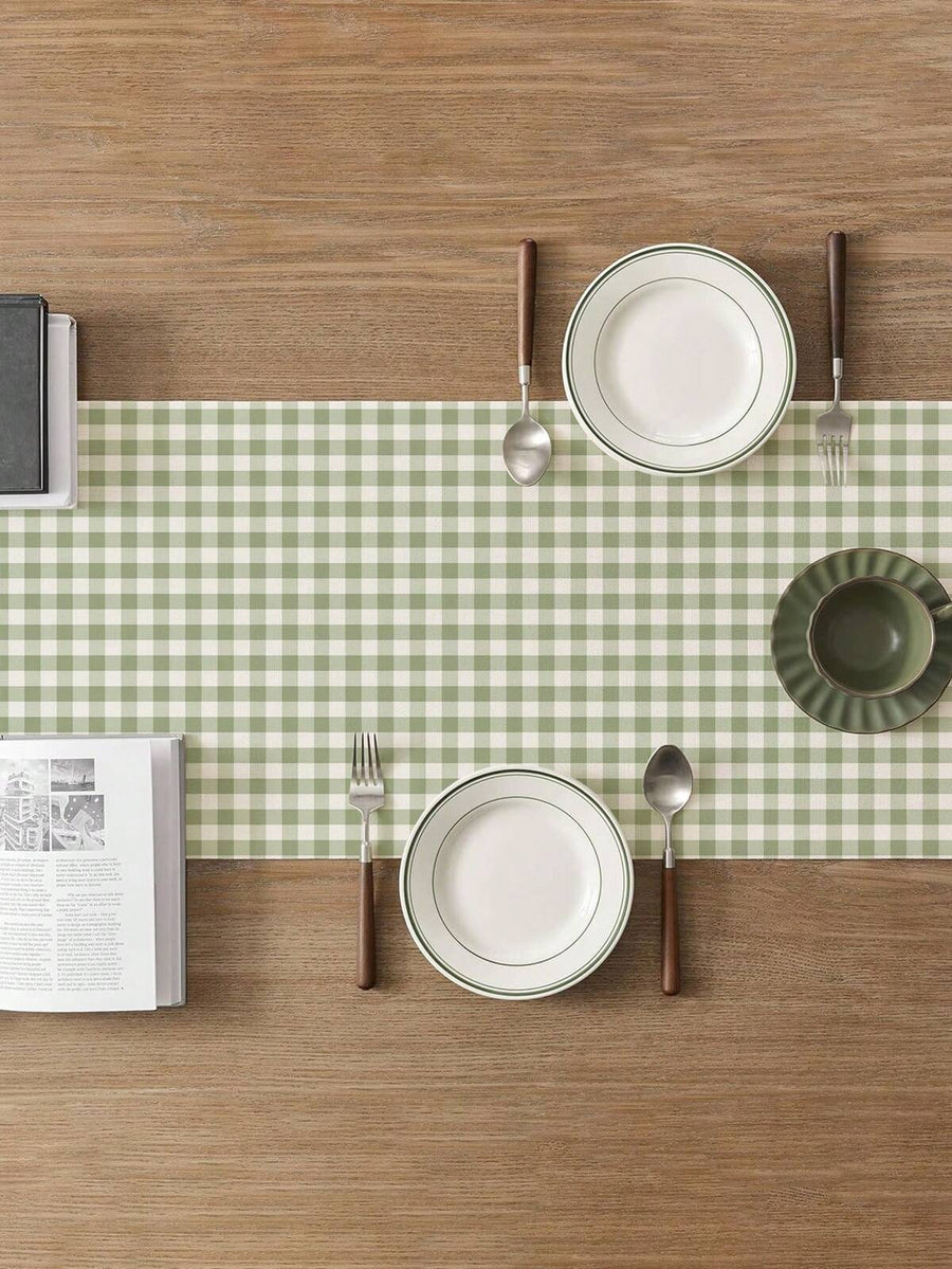 1pc Modern Minimalist Plaid Table Runner, Rectangular Tablecloth, Multiple Sizes Available, Perfect For Home Dining, Home Decor, Outdoor Parties And Restaurant Decoration, Perfect Gift For Outdoor Table Setting, Table Decor